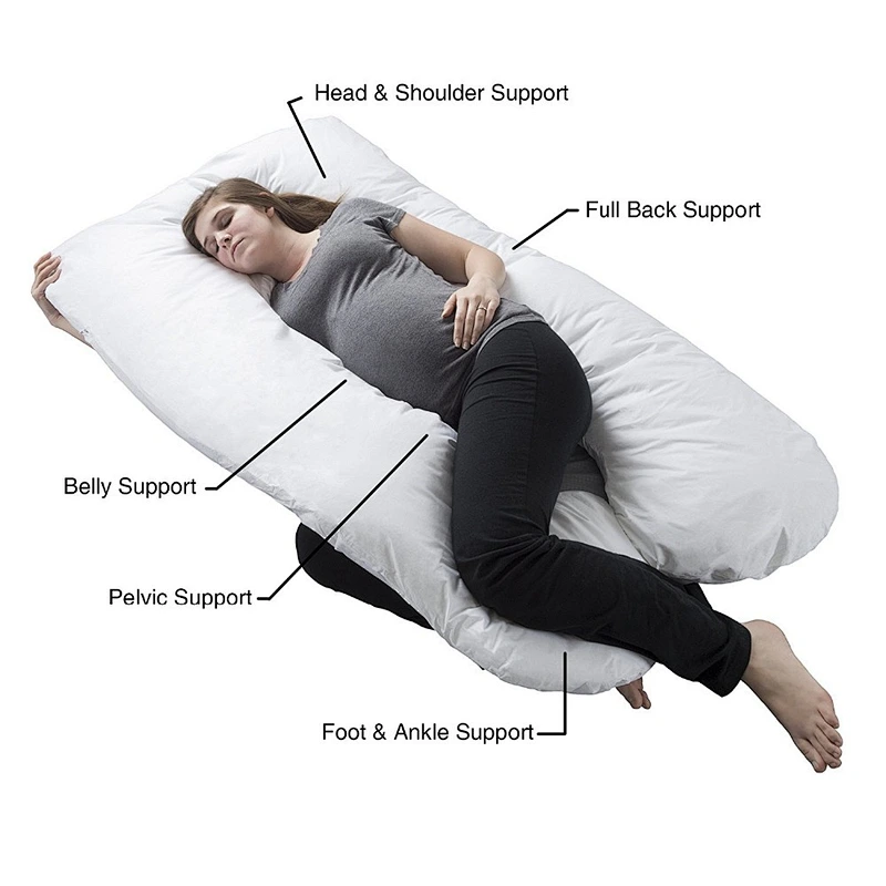 Wholesalers usa cotton Belly Support full body maternity pregnancy pillows for Back Aches