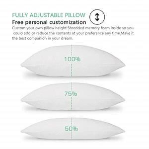 Best Selling Rectangle shape Back Neck Memory Pillow in Adjustable size and Hypoallergenic Bamboo Cover