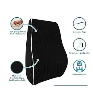 Most Comfort Ergonomic Big Size Memory Foam Car Seat Cushion to make long driving Coccyx, Lumbar, Back pain-free
