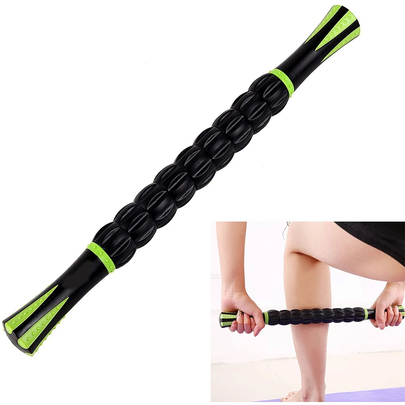 2020 wholesale black custom stick roller, handle multifunction massage roller stick, foot massage roller stick