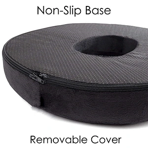 Donut Seat Cushion Chair, Seat Cushion Round Coccyx Orthopedic Memory Foam Seat Cushion with Anti-slip Bottom
