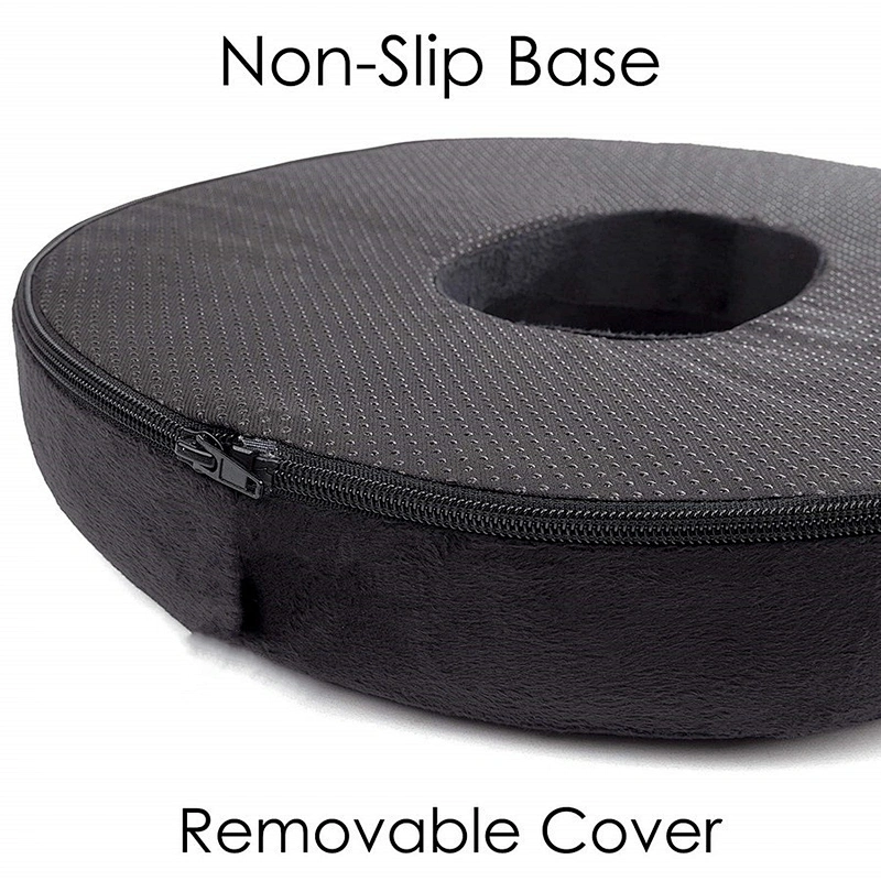Donut Seat Cushion Chair, Seat Cushion Round Coccyx Orthopedic Memory Foam Seat Cushion with Anti-slip Bottom