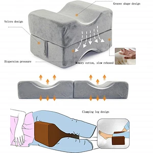 Wholesale high quality memory foam elevation orthopedic pain relief foot legs knee rest wedge pillow for side sleepers