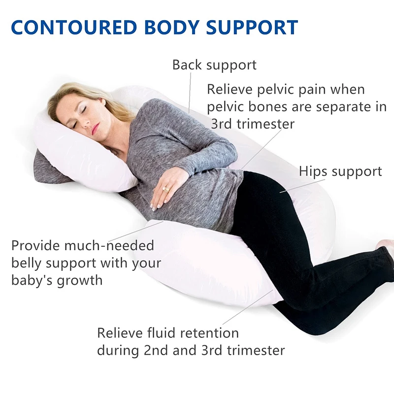 Replaceable Washable Cover Full Body support pregnancy pillow maternity