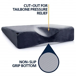 Amazon Hot Selling Wedge Car Seat Cushion for Lower Back, Tailbone, Coccyx and Hips Pain Relief