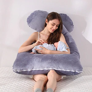 Pregnancy Pillow, Full Body Maternity Pillow with Contoured U-Shape , Back Support