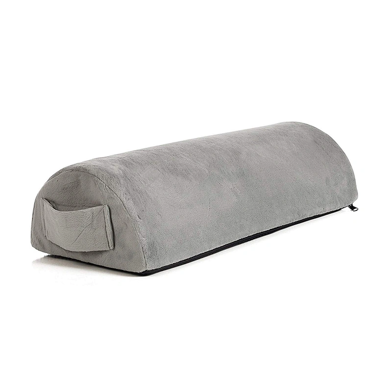 Wholesale half moon cylinder Egronomic foam footrest pillow, adjustable footrest pillow leg cushion