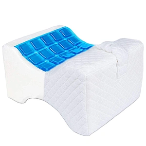 Memory Foam Orthopedic Cool Gel Knee Pillow for Side Sleeper cooling