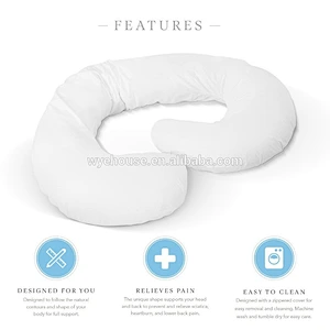 Coccyx Orthopedic Maternity & Nursing Support Cushion with Washable Cover---- Pregnancy Pillow C Shape