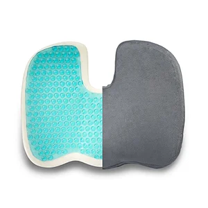 Ventilated Coccyx Tailbone Pain Relief Cool Gel-Enhanced Memory Foam U Seat Cushion