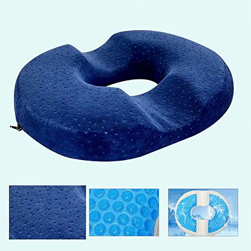 Cooling Orthopedic O  Round  Massage Coccyx Memory Foam Donut Seat Cushion Pillow