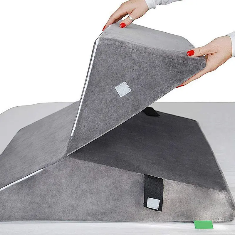 Back Wedge Cushion Pillow Sofa Bed Office Chair Rest Cushion Back Support Throw Triangle Pillow