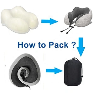 2020 New Wholesale Travel Neck Support Rest Cushion Memory Foam Travel Pillow