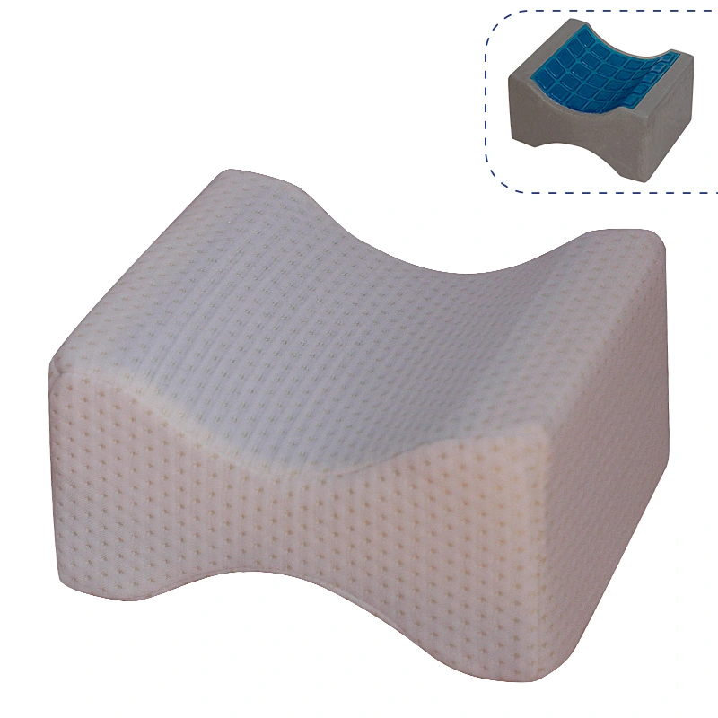 Memory Foam Knee Pillow with Cooling Gel for Back Pain Relief, Sciatica, Pregnancy Hip Pain, Leg Pain