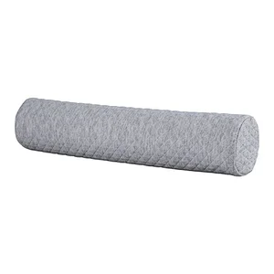 Round Cervical Roll Cylinder Bolster Pillow with Removable Washable Cover