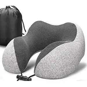 100% Soft Grade Memory Foam - Space Saver - Provides Exceptional Neck Support - Perfect for Flights & Road Trips