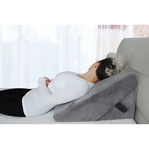 Back Wedge Cushion Pillow Sofa Bed Office Chair Rest Cushion Back Support Throw Triangle Pillow