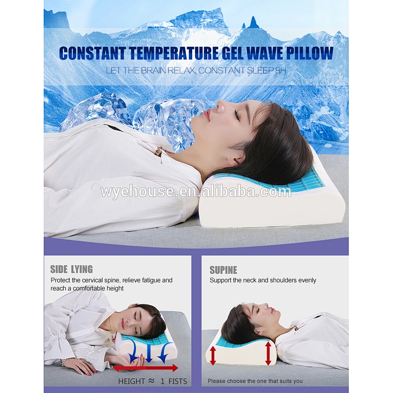 Orthopedic Memory Foam Pillows With Neck Support & Gel Cooling Pads With Breathable Cover (Pillow with gel cooling pad)