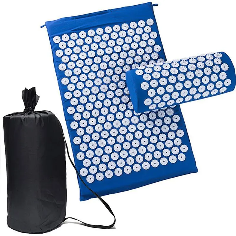 Acupuncture Mat and Acupuncture Pillow for Relaxation and Pain, Wellness Therapy Acupressure Mat set