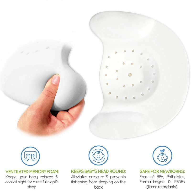 Newborn Registry Memory Foam baby Sleeping Positioning Pillow