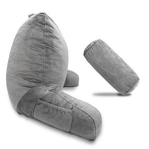 Wholesale pp cotton tv lumbar support bed wedge reading backrest pillow with arms