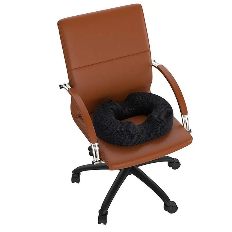 Cool Gel Memory Foam Donut Cushion or Seat Pillow for Hemmoroid Treatment Coccyx Pain Relief