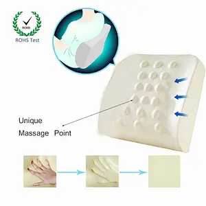 2020 NEW Best Massage Lumbar Support Back Cushions, Big Size 100% Premium Memory Foam Cushions for Back Pain Release