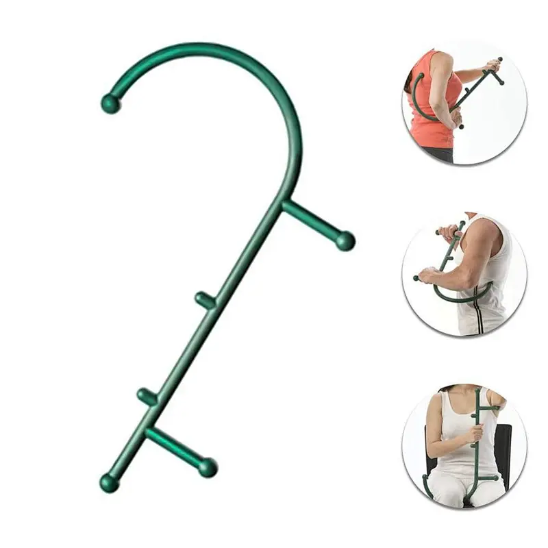 Hook Massage Stick for Back, Foot, Neck Muscle, Shoulder, Lower Body, Hand, Leg (Green)