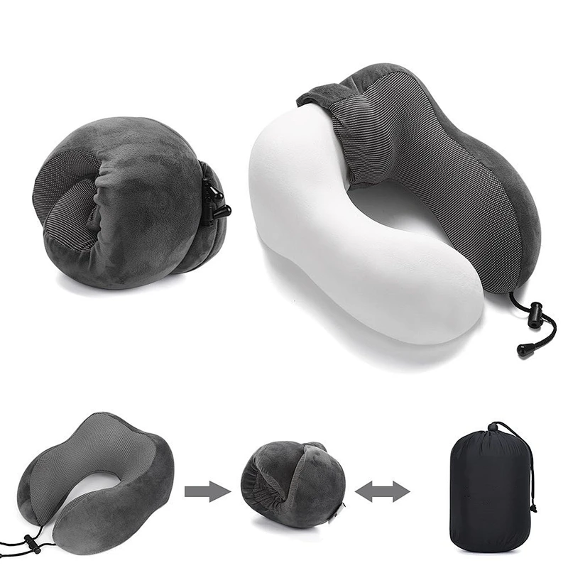 Hot Selling Headrest And Neck Pillow Bed Protector Waterproof Memory Foam Velvet Neck Pillow For Travel