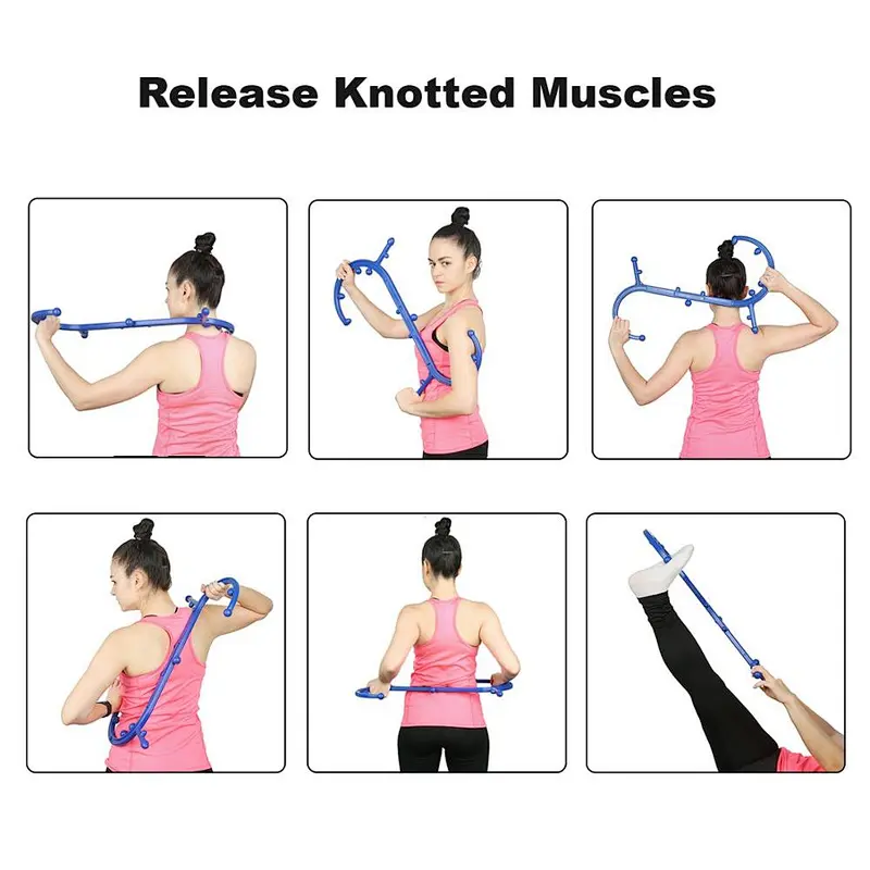 Back & Neck Acupressure Massager, Myofascial Release Tool & Deep Muscle Massage Stick