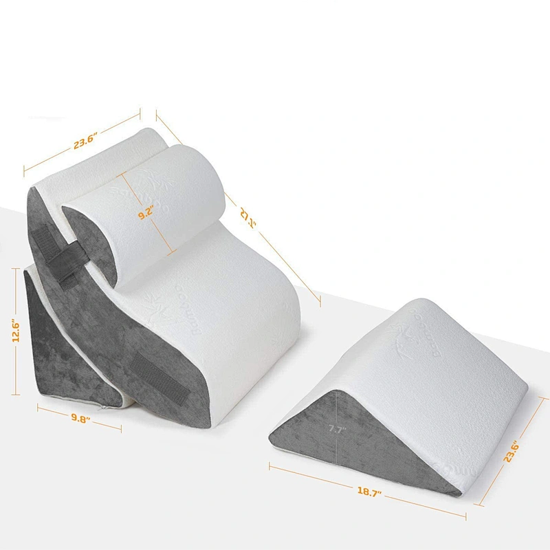 Post Surgery Memory Foam Pain Relief 4 pcs orthopedic bed wedge pillow set