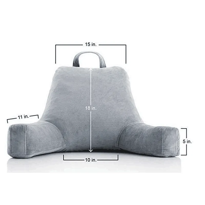 PP Cotton Reading Pillow Bed Rest Lumbar Cushion Back Support Home Office Car Seat Comfort, Back Wedge Support Rest Pillow