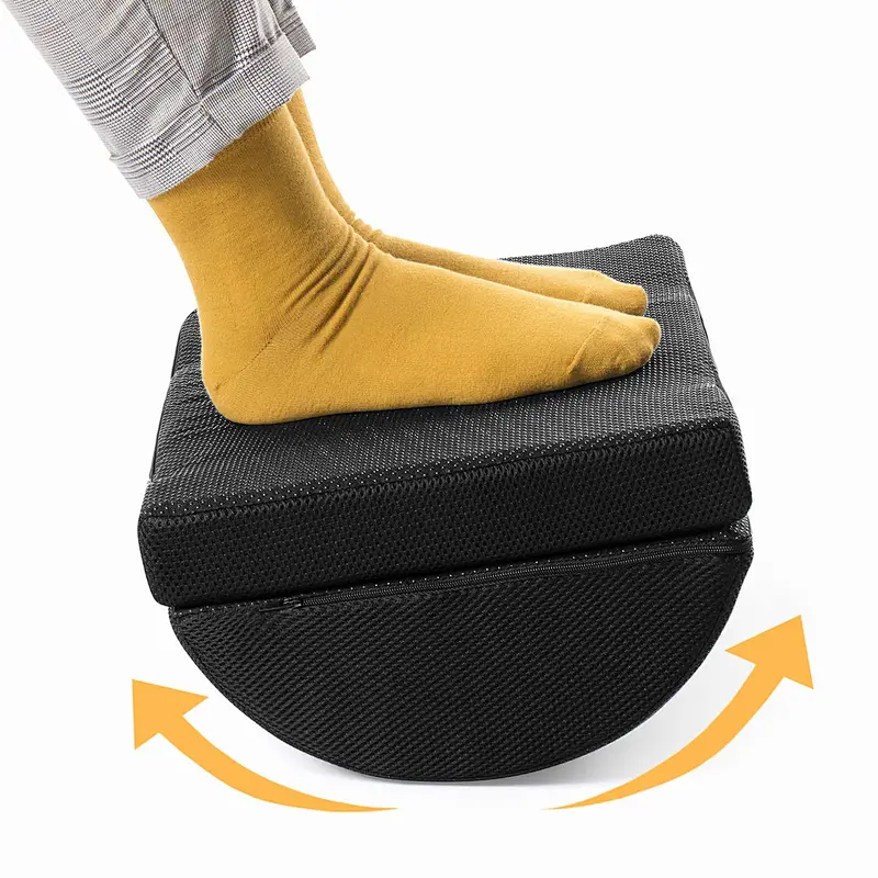 Adjustable Non-Slip Ergonomic Multifunctional Firm Memory Foam Half-Cylinde Foot Rest Cushion Pillow For Home and Office