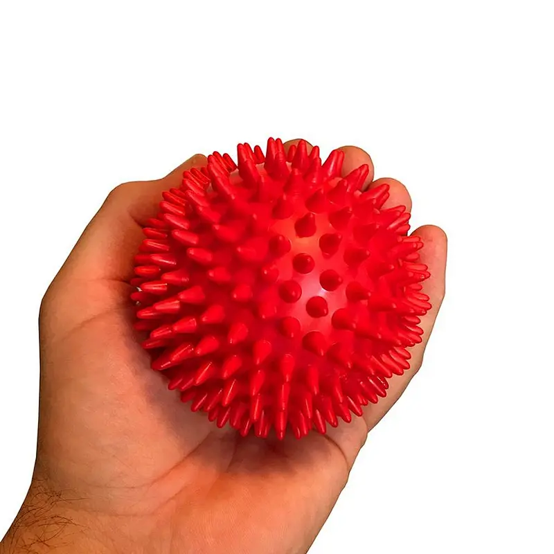 Red Muscles Recovery Spikey Massage Ball,Feet Back Neck Hands Yoga Plantar Fasciitis Muscle Soreness Spiky Body Massager Ball