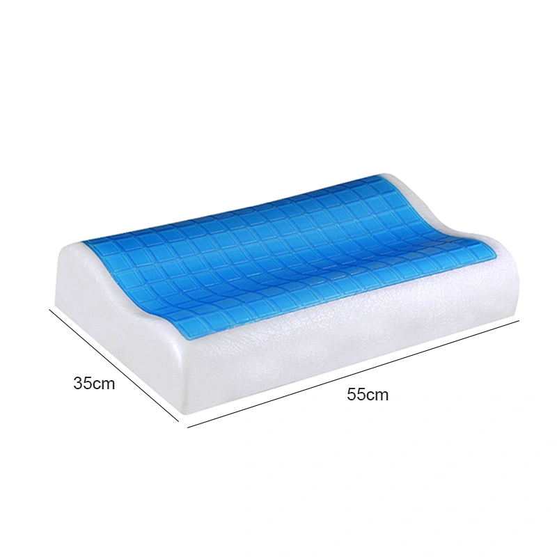 Quilted Cool Gel shredded memory foam pillow for sleeping, cervical pillows neck pain, neck support contoured orthopedic pillow
