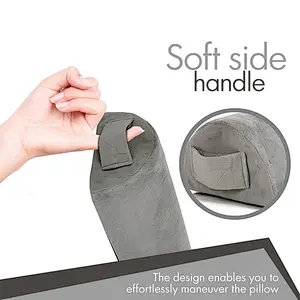 Wholesale half moon cylinder Egronomic foam footrest pillow, adjustable footrest pillow leg cushion