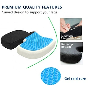 New promotional gel seat cushion, silicone seat cushion and hemorrhoids sitting seat cushion helps With Sciatica Back Pain