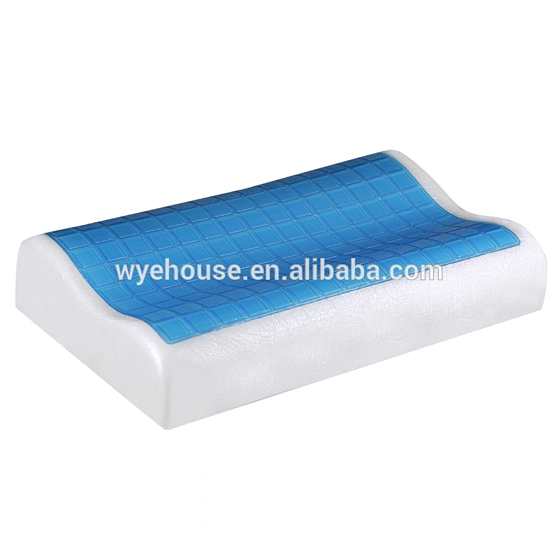 Silicone Pillow Gel Cushion Orthopedic Anti Snore Memory Foam Cooled Gel Pillow Ice Cooling Gel Memory Foam Pillow For Hospital
