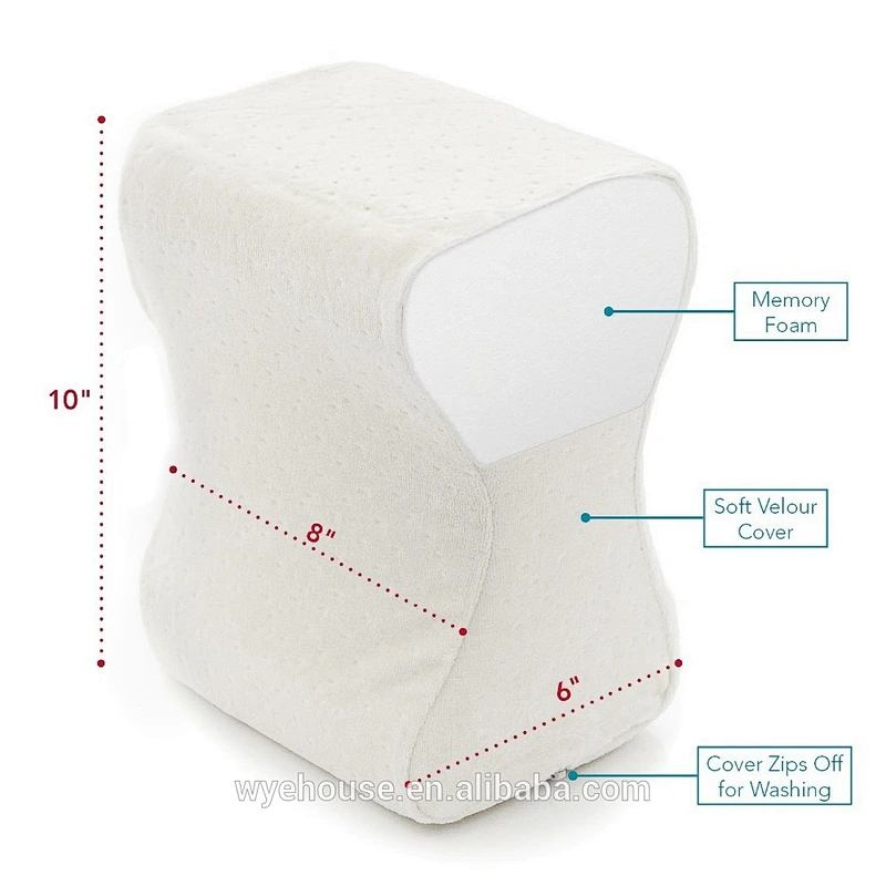 Sciatic Nerve Pain Relief Knee Pillow- Best for Hip, Leg, Knee, Back and Spine Alignment - Memory Foam Orthopedic Leg Pillow