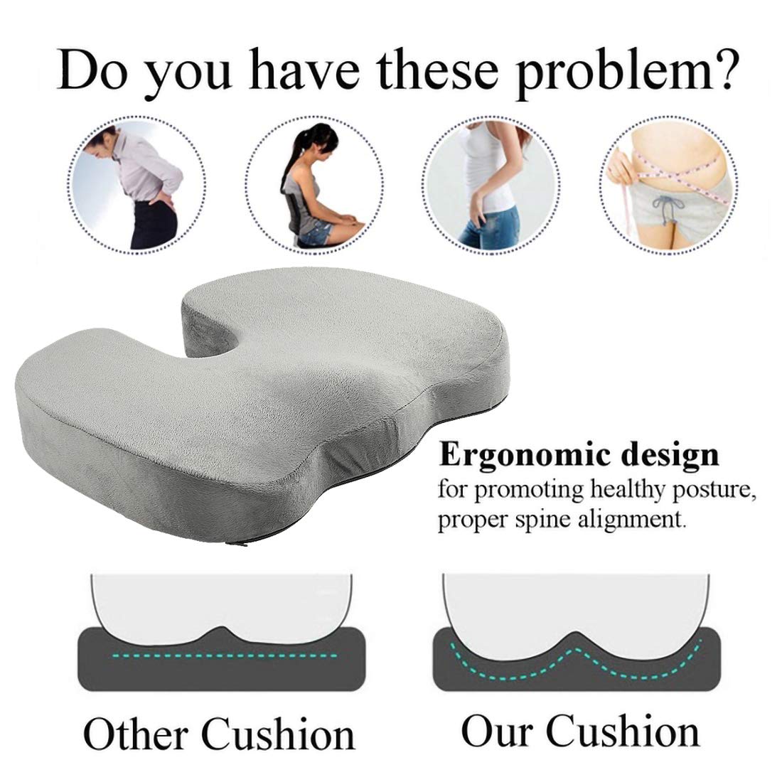 Memory Foam Car Seat Cushion officechair Swivel Seat Seat Cushion Pillow