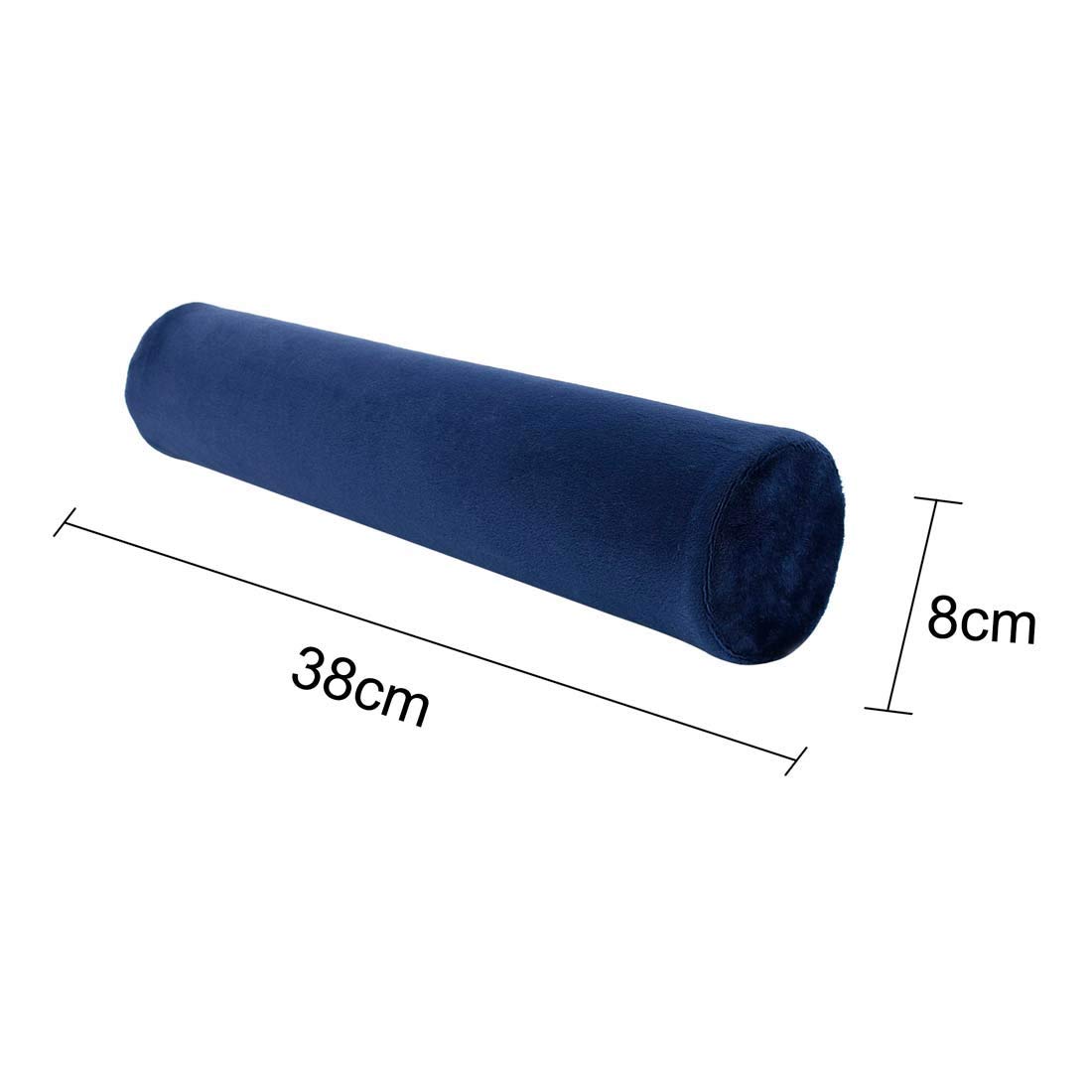 Round Cervical Roll Cylinder Bolster Pillow with Removable Washable Cover