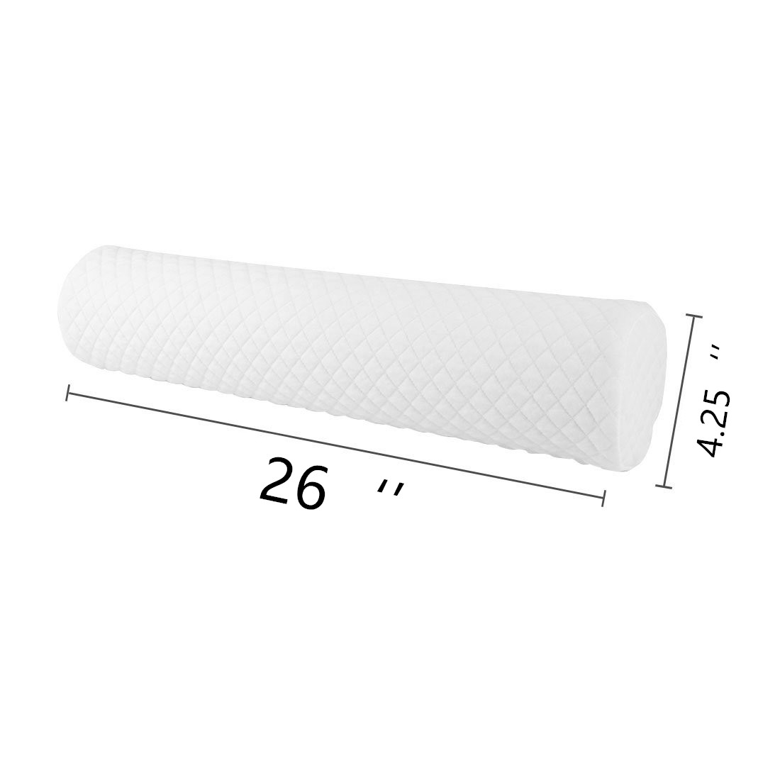 Round Cervical Roll Cylinder Bolster Pillow with Removable Washable Cover
