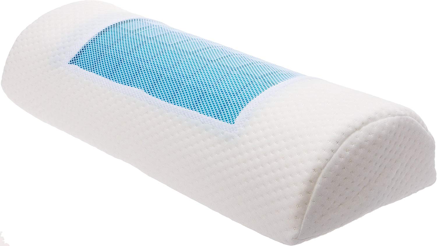 Cooling Gel Memory Foam Semi Roll Pillow - Lumbar Support Wedge Pillow for Back and Knee Pain Relief
