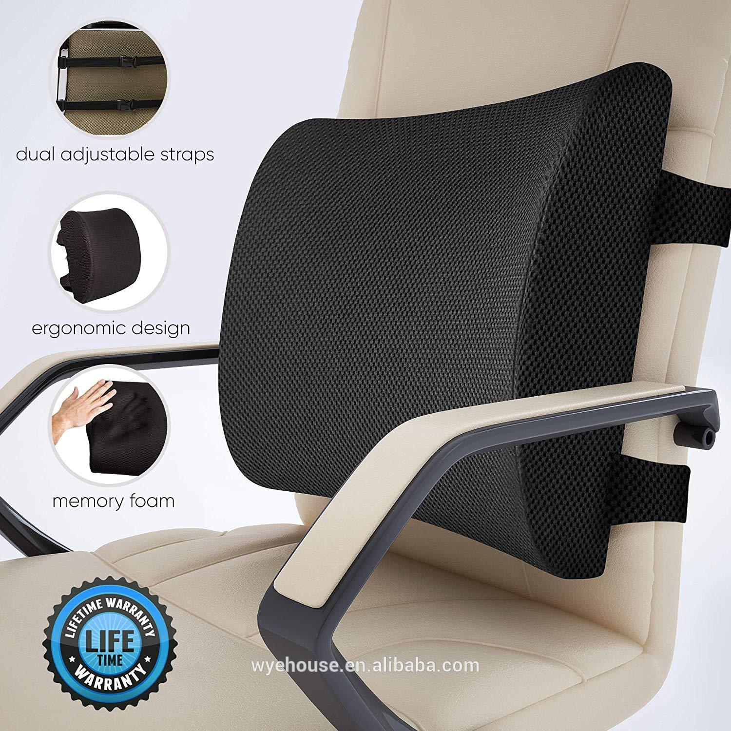 Cooling Gel Memory Foam Semi Roll Pillow - Lumbar Support Wedge Pillow for Back and Knee Pain Relief