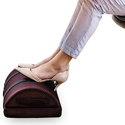 Adjustable Non-Slip Ergonomic Multifunctional Firm Memory Foam Half-Cylinde Foot Rest Cushion Pillow For Home and Office