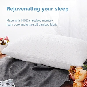 Best Selling Rectangle shape Back Neck Memory Pillow in Adjustable size and Hypoallergenic Bamboo Cover