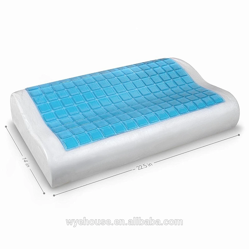 Hypoallergenic Anti Snoring Queen Shredded Memory Foam Cooling Gel Bed Pillow