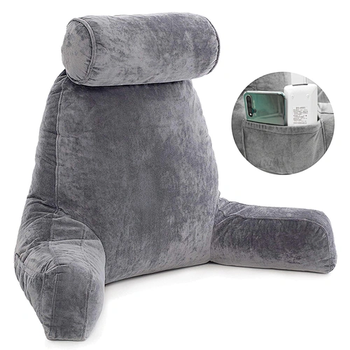 Popular Therapeutic Back Reading Pillow With Arms Oversize Book Big Backrest Bed Rest
