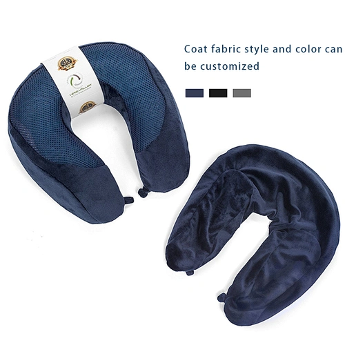 Small Sleeping Neck Hanging Pillow Portable Memory Foam Neck Bolster Pillow Comfortable U Shaped Neck Pillow with cooling gel