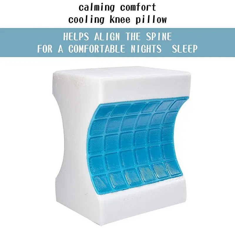 Cooling Orthopedic Knee Support Pillow For Sciatica Relief Knee Wedge Memory Foam Pillow Cushion